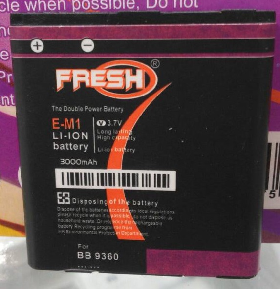 BATERAI FRESH DOBEL POWER BLACKBERRY EM-1 3000 MAH